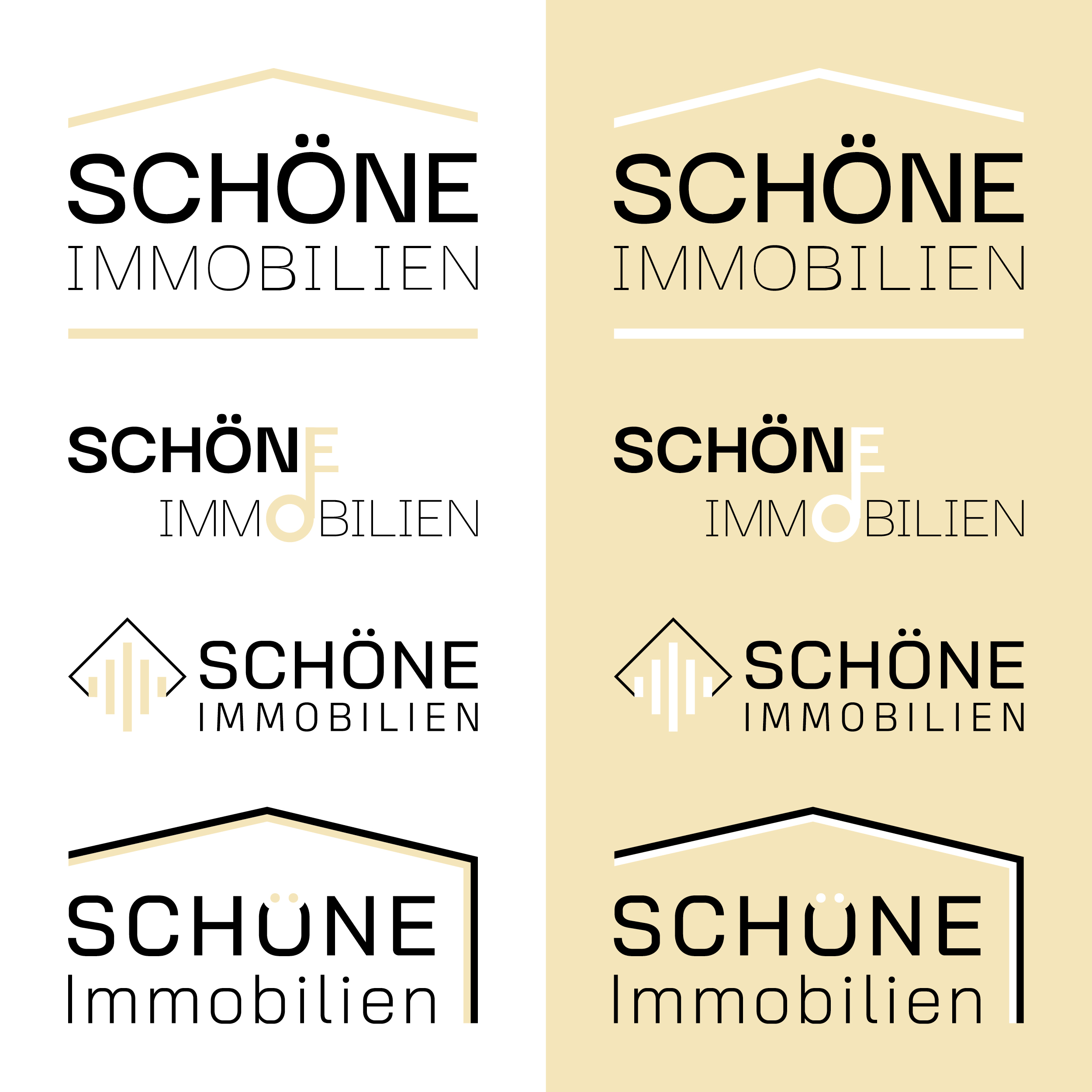 Logoentwürfe für ein Immobilienbüro