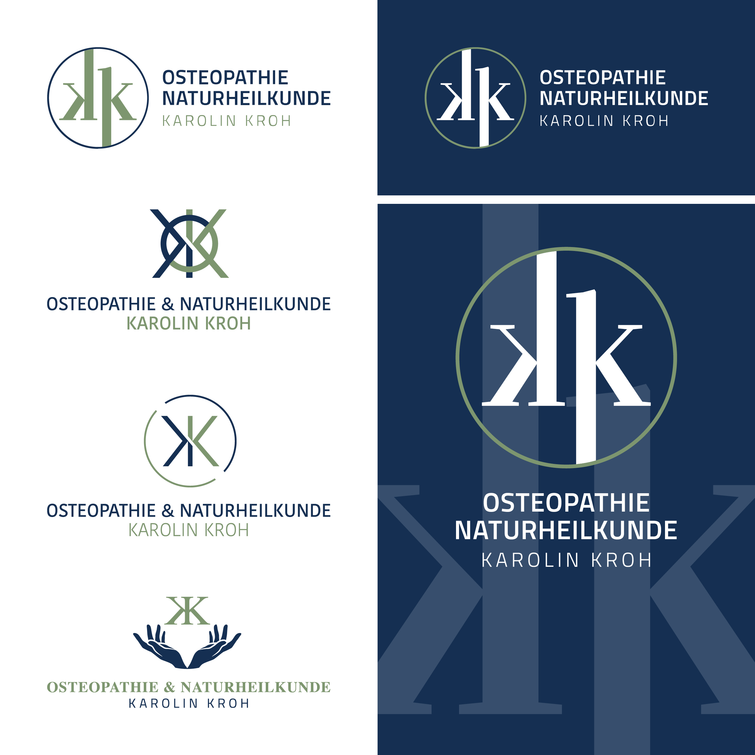 Logoentwürfe für eine Osteopathispraxis