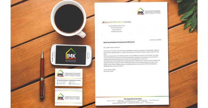 IMK: Logo-Varianten, Visitenkarte & Briefbogen
